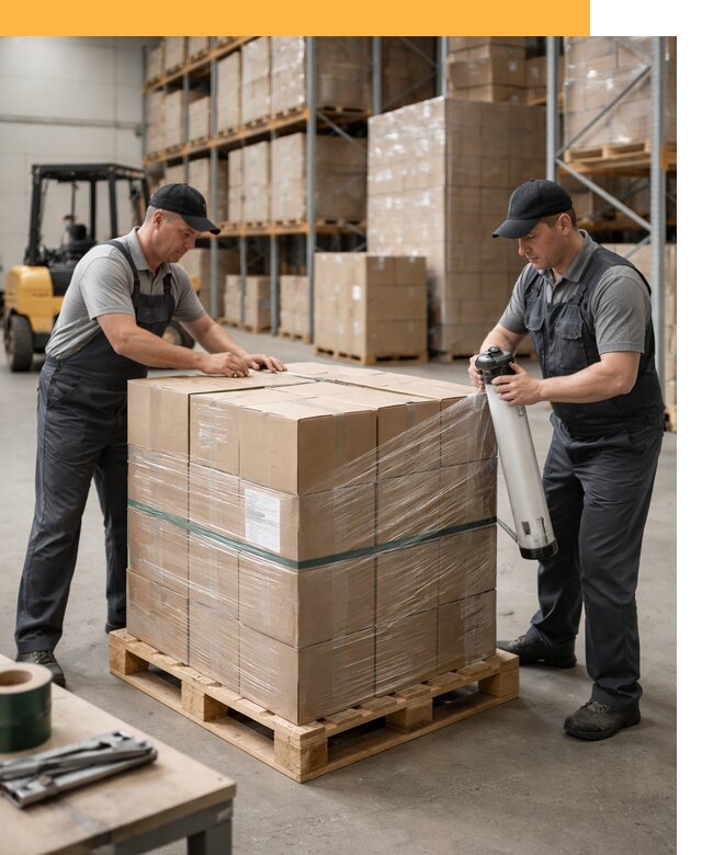 Упаковка и паллетирование грузов от 3601 руб: защита и крепление